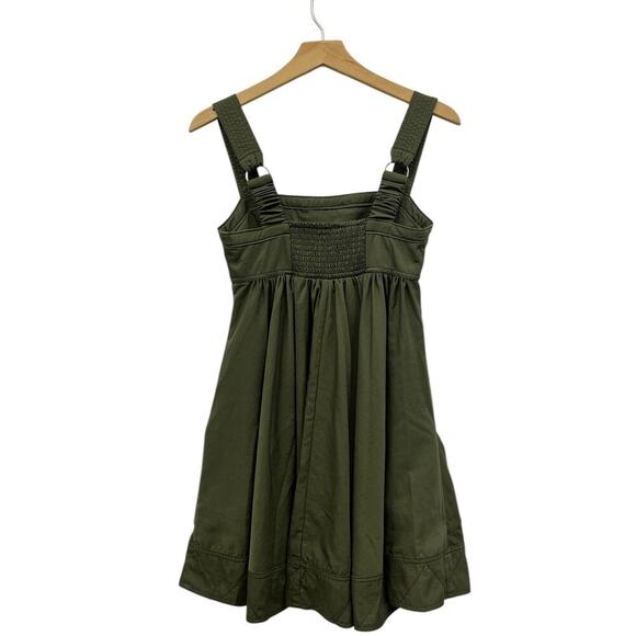 Pilcro by Anthropologie Square-Neck Utility Babydoll Dress in Olive size XS NWT - Picture 5 of 8